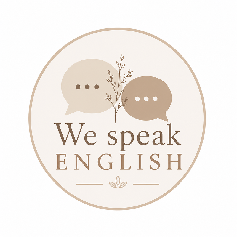 We speak English